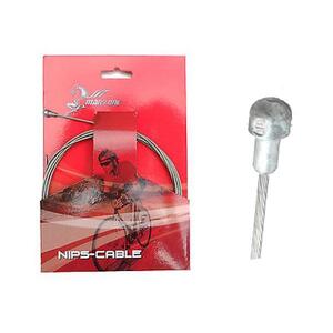 MARS ONE Brake Inner Cable - Road Slick Stainless - 1.5mm X 1.7m - Nipple 6mm X 11mm