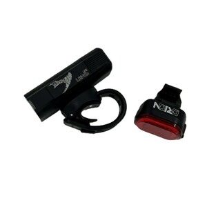 Moon Lepus Lite Front Lite 400 & Orion Rear 20/50 Lumens Light Set Black
