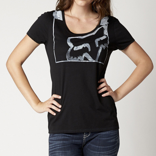 Fox Womens Bindings Relaxed Tee Shirt Black