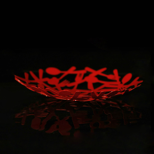 French-Style Iron Fruit Bowl Plate --------- Red 
