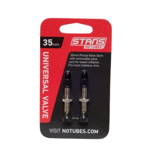 Stan's No Tubes Universal Tubeless Valves 35mm Stems Pair MTB or Road