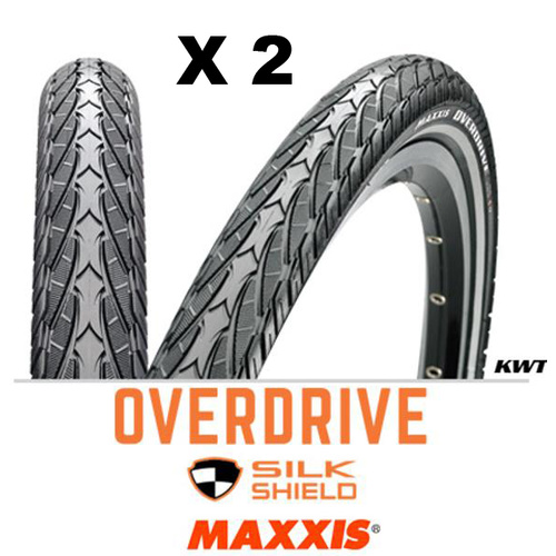 2 x Maxxis OVERDRIVE 700 X 32 WIRE 60 TPI MAXX ProTECT