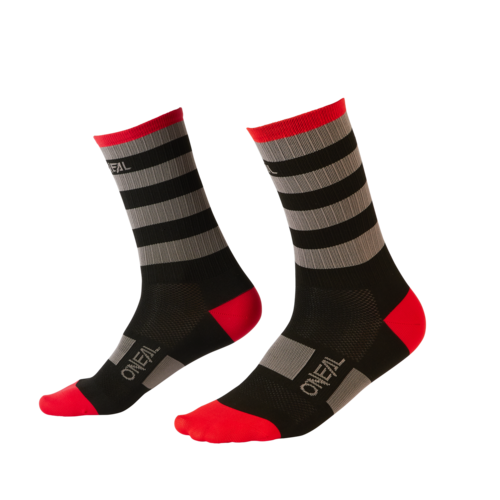 Oneal Stripe MTB performance Sock Black/Grey/Red 43-46