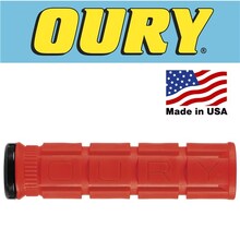Oury Single Lock On V2 Grip - Candy Red
