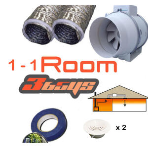Hot Sale $239(RRP$359) One Room 6" 2Speed Turbo Fan Heat Transfer Kit 