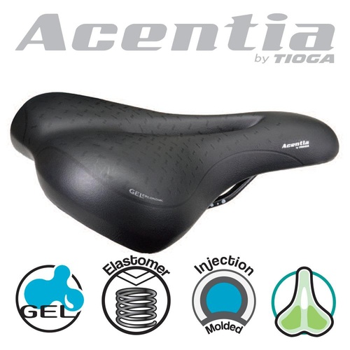 Acentia Pax Aura Bike Cycling Saddle Black