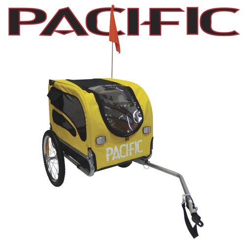 Pacific Pet Bike Trailer for Dogs or Cats or any other pets Yellow Black