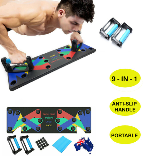 Flingers 9 in1 Push Up Board Rack System Fitness Workout Gym Exercise Push-ups Stands