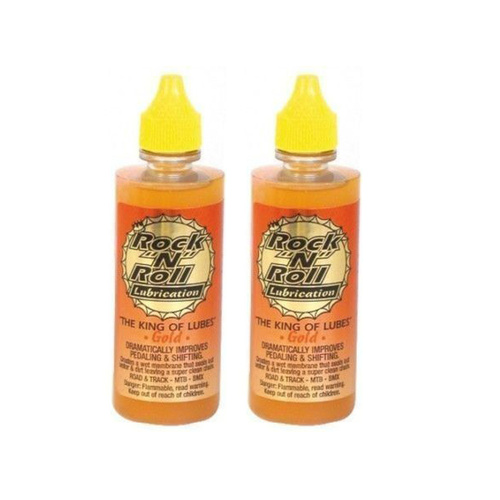 Rock "N" Roll Gold 4Oz Bike Bicycle Cycling Lube (2 Pack)