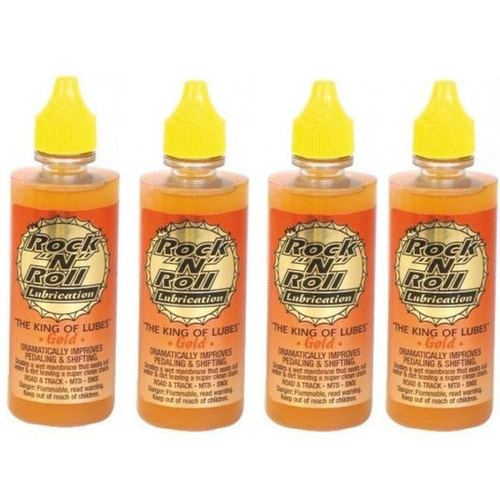 Rock "N" Roll Gold 4Oz Bike Bicycle Cycling Lube (4 Pack)