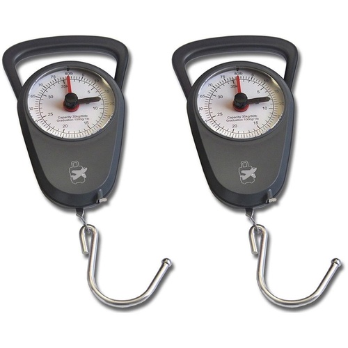 2PK Sansai Mechanical Luggage Weight Scale 35kg Weigh Capacity/1m Tape Measure