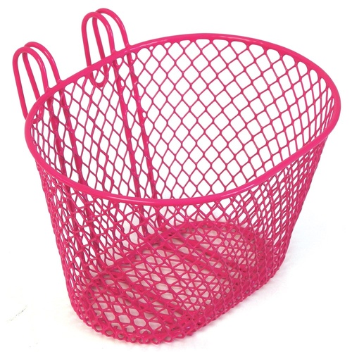 Small Wire Front Bicycle Bike Basket Pink