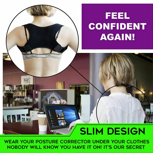 Topko Posture Corrector Back Brace Women Men Shoulder Brace Back Support Strap Belt Adjustable AU