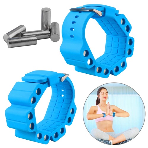 Topko 2 x Wrist Weights Adjustable Fitness Wearable Weighted Wristbands 500g