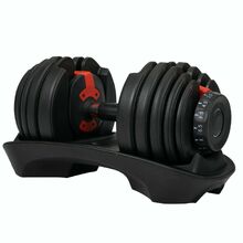 Topko 2 x 24kg Adjustable DumbBell Weight Fitness Home GYM Exercise Equipment 