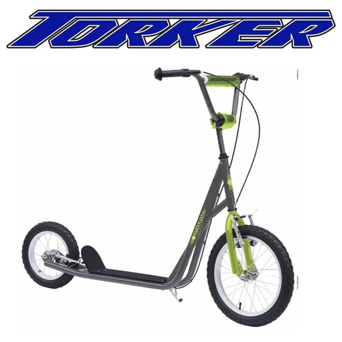 Torker Power Plant Scooter Green/Grey- 16"/12"