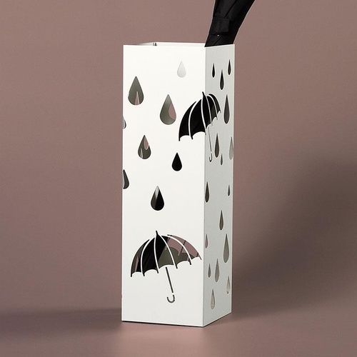 Metal Modern Umbrella Stand Holder White Umbrella Garden Outdoor Parasol Base Holder Storage