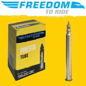 Freedom 700 X 23/28C 48Mm Presta Threadless Road Bike Tube