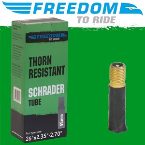 Freedom 26"X 2.35"-2.70" Schrader Valve Thorn Proof Mtb Tube 