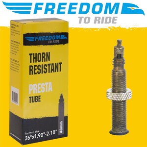 Freedom Thorn Proof Mtb Tube 26"X1.90/2.125" 48Mm Stem Presta Valve Bike Tube