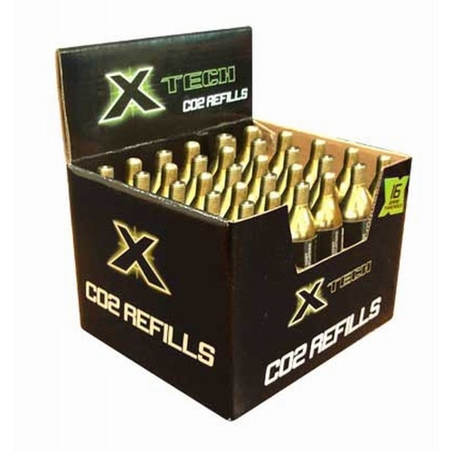 60 X X Tech Co2 Cartridge Refill 16G (Threaded Cartridges For Tyre Inflater)