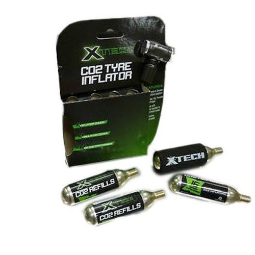 X Tech Co2 Boost Bike Tyre Inflator Kit - 4 X 16G Cartridges Included