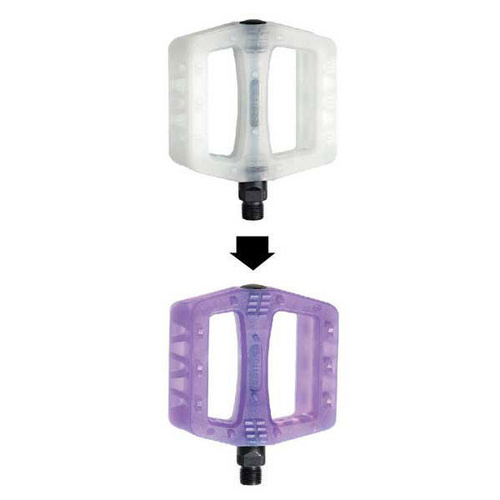 Wellgo Bike Bicycle Bmx Pedal Plastic 9/16 Inch Uv White - Purple