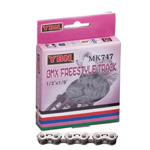 YABAN CHAIN - SINGLE SPEED - 1/2 X 1/8 X 102L - BMX - SILVER/SILVER