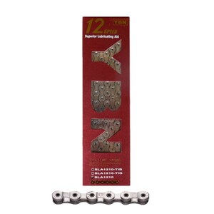 YABAN CHAIN - 12 SPEED SLA - 1/2 X 11/128 X 126L - HOLLOW PIN 267G - SILVER