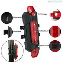 USB Rechargeable WaterProof LED Bike Bicycle Front & Rear Light Set
