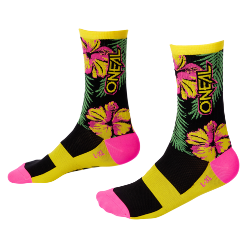 Oneal Island 22 MTB Proformance Sock Pink/Green/Yellow 39-42